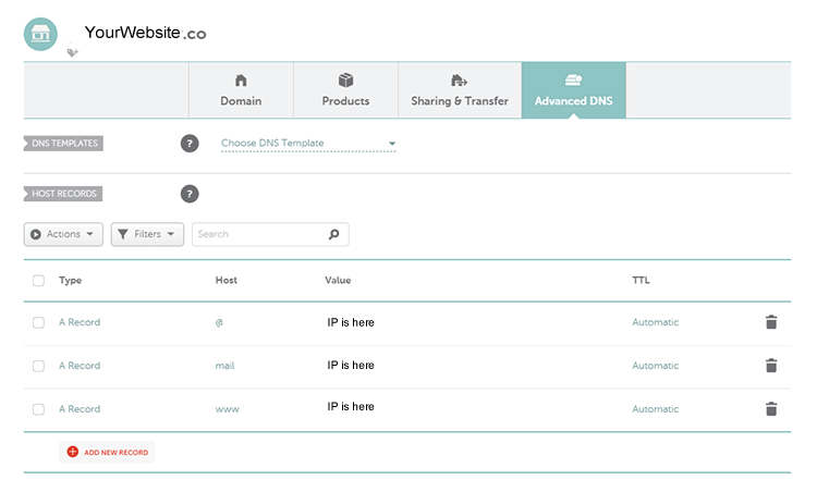 NameCheap SRV Example