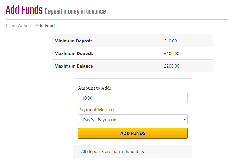 Add Funds to Your Account