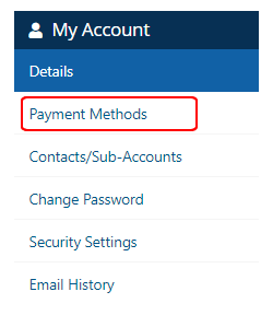 My Account Side Menu