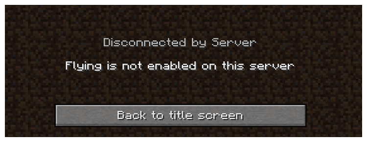 Flying Is Not Enabled On This Server Stickypiston Hosting