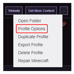 Profile options