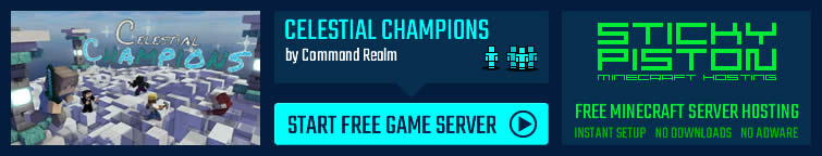 Play Celestial Champions on a Minecraft map game server