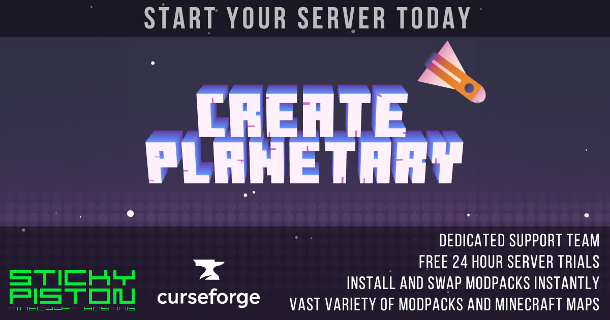 Minecraft Create Planetary Server Hosting