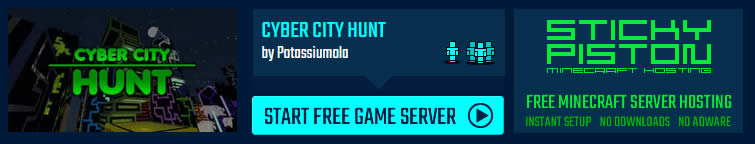 Play Cyber City Hunt on a Minecraft map game server