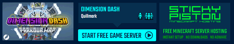 Play Dimension Dash on a Minecraft map game server
