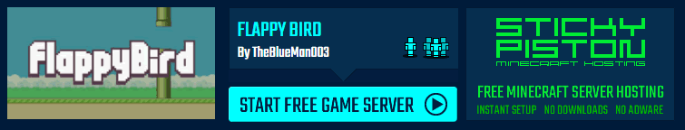 Play Flappy Bird on a Minecraft minigame server