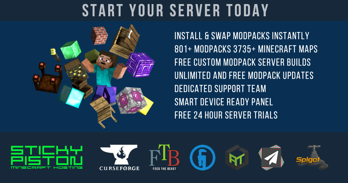 Minecraft Server Hosting …Stay StickyPiston Hosting