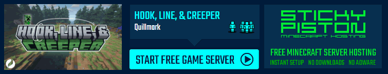 Play Hook, Line, & Creeper on a Minecraft map game server