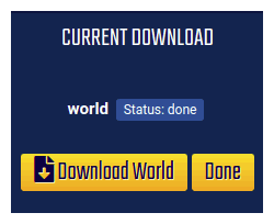World Download Completed Screen