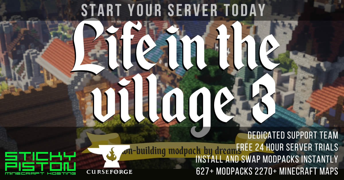 Setup & Play a Life in the Village 2 Modpack Server