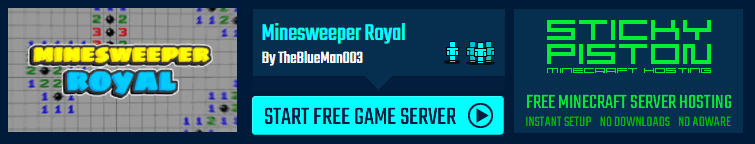 Play Minesweeper Royal on a Minecraft minigame server