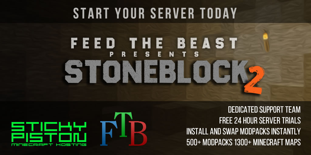 FTB StoneBlock2 Server update to modpack version 1.22.0 is