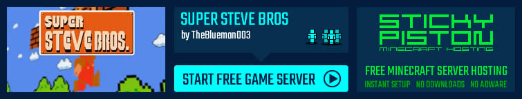 Play Super Steve Bros on a Minecraft map game server