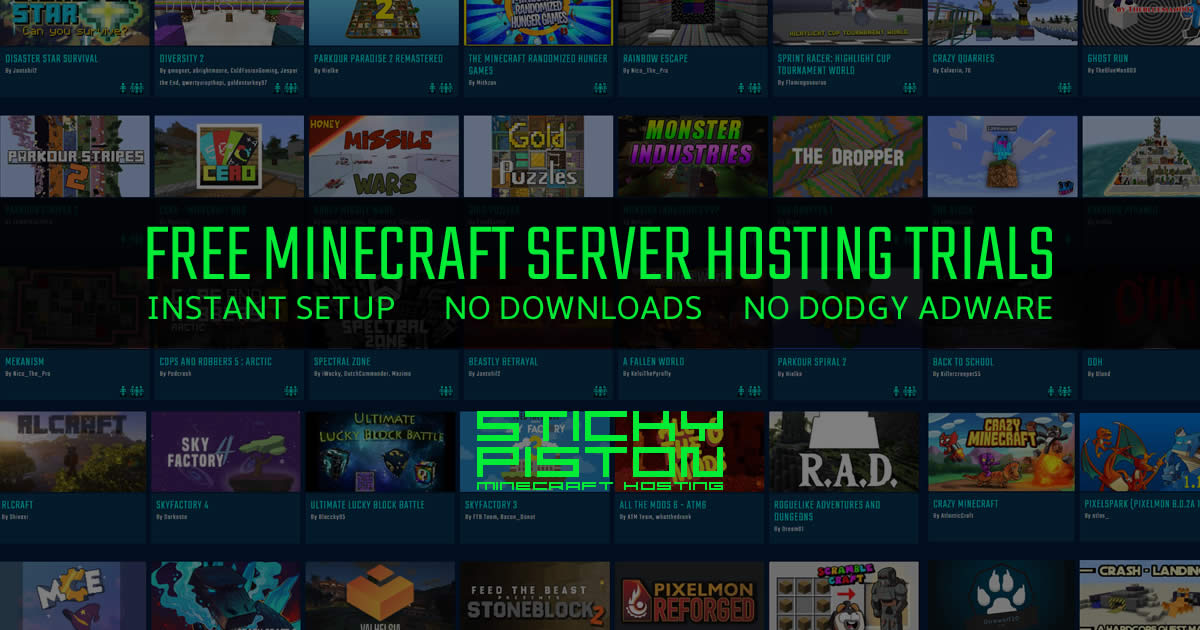 Free Minecraft Server Hosting Trials 1 Click Minecraft Maps Modpacks