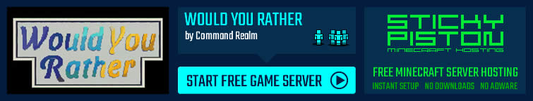 Play Would You Rather on a Minecraft map game server